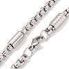 Non-Tarnish 304 Stainless Steel Box Chain Necklaces NJEW-R266-09B-P-1