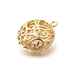 Brass with Cubic Zirconia Pendants KK-E792-28G-01-2