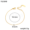 304 Stainless Steel Ball Chain Bracelets STAS-OY012-98G-2