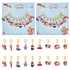 American Flag Style Pendant Stitch Markers HJEW-AB00344-1