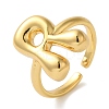 Initials Brass Open Cuff Ring for Women RJEW-N046-02R-G-1