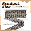 5 Yards Polyester Embroidery Lace Ribbon with Paillette OCOR-LP0003-09A-2