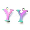 Ion Plating(IP) 304 Stainless Steel Charms STAS-H112-Y-M-2