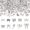 100Pcs 10 Style Tibetan Style Alloy Charms FIND-GO0003-93-1