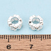 925 Sterling Silver Clear Cubic Zirconia Spacer Beads STER-N016-118S-4