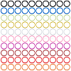 100Pcs 10 Colors Baking Paint Iron Stitch Markers Rings IFIN-HS0001-04-5