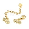 Rack Plating Brass Micro Pave Cubic Zirconia Chain Extender KK-A234-017G-2