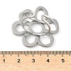 304 Stainless Steel Open Cuff Rings for Women RJEW-U060-04B-P-3