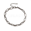 304 Stainless Steel Hollow Cross-Linked Chain Bracelets for Men BJEW-JB12294-02-2