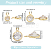 48Pcs 3 Styles Brass Micro Pave Clear Cubic Zirconia Charms FIND-GO0003-37-2