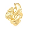 Ocean Brass Cuff Open Rings KK-CBA5A76-04G-05-4