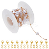 DIY Brass ABS Imitation Pearl Bead Handmade Chains Necklaces Making Kits DIY-HS0001-65D-1