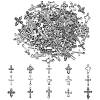 150Pcs 15 Styles Tibetan Style Alloy Pendants TIBEP-CJ0002-22-3