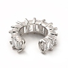 Cubic Zirconia Tennis Cuff Earrings LS-EJEW-K093-09P-05-3