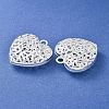 Hollow Tibetan Style Alloy Heart Pendants TIBEP-S095-S-RS-1