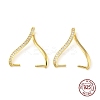 Rack Plating 925 Sterling Silver Micro Pave Clear Cubic Zirconia Ice Pick Pinch Bails STER-NH0001-52G-1