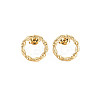 Ion Plating(IP) 304 Stainless Steel Hollow Ring Stud Earrings for Woman LS-EJEW-N097-003LG-1