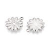 304 Stainless Steel Flower Pendants STAS-T069-25P-2