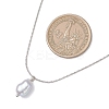 Natural Cultured Freshwater Pearl Rice Pendant 304 Stainless Steel Satellite Chain Necklaces for Women NJEW-JN05831-3