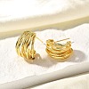 Multilayer C-Shaped Brass Stud Earrings EJEW-R018-03G-4