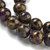 Synthetic Gold Clinquant Stone Beads Strands G-P549-A01-03E-4