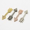 Brass Micro Pave Cubic Zirconia Pendants ZIRC-F036-04-NR-1