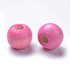 Dyed Natural Wood Beads WOOD-Q006-8mm-07-LF-2