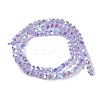 Electroplate Glass Beads Strands GLAA-Q105-02-3