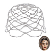 1Pc Rhinestone Mesh Headpiece Cap AJEW-HY0002-55S-1