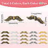 200Pcs 5 Colors Tibetan Style Alloy Beads FIND-SP0002-14-2