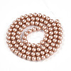 Baking Paint Pearlized Glass Pearl Bead Strands HY-N002-4mm-C02-3