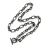 Unisex 304 Stainless Steel Figaro Chain Necklaces NJEW-H215-03EB-1