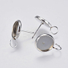 Non-Tarnish 201 Stainless Steel Stud Earring Settings STAS-I097-023-10mm-1