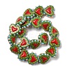 Baking Paint Glass Bumpy Beads Heart LAMP-V001-07E-2