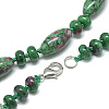 Natural Ruby in Zoisite Beaded Necklaces NJEW-S388-22-2