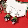 Tibetan Style Alloy Glass Earrings EJEW-JE06612-1