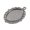 Tibetan Style Oval Alloy Pendant Cabochon Settings LS-TIBEP-Q054-44B-RS-2