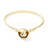 Rack Plating Brass Round Link Bangle for Women BJEW-B070-03G-1