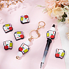 12Pcs Teachers' Day Food Grade Silicone Focal Beads SIL-SC0001-82-4