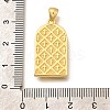 Religion Themed Rack Plating Brass Micro Pave Cubic Zirconia Pendants KK-L226-007G-19-3