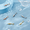 6Pcs 3 Colors Barss Fold Over Clasps FIND-FH0008-50-6