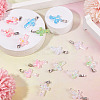 15Pcs Luminous Resin Sequins Pendants RESI-TA0004-20B-6