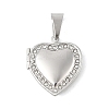 304 Stainless Steel Rhinestone Locket Pendants STAS-U040-17P-1