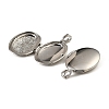 Floral Embossed Brass Locket Pendants KK-CBA7157-01P-2