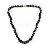 Natural Amber Nuggets Graduated Beaded Necklaces NJEW-T019-05-2