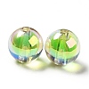 Two Tone UV Plating Rainbow Iridescent Acrylic Beads TACR-D010-03A-05-2
