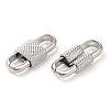 Rack Plating Brass Oval Link Connector Charms KK-Z033-03P-2