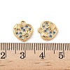 Brass Micro Pave Cubic Zirconia Charms KK-C099-01C-G-3
