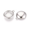 304 Stainless Steel Pendant Cabochon Settings STAS-T067-71P-2