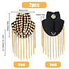 Fashionable Punk Style Chain Tassel Epaulettes DIY-WH0304-475G-2